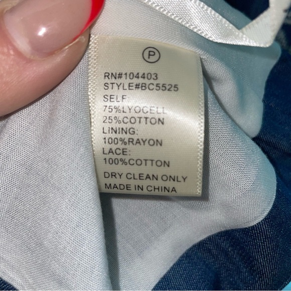 NWT Neiman Marcus Denim Tank with Detail and Open Back - Picture 6 of 7